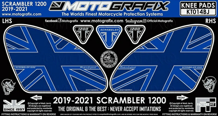 モトグラフィックス｜ボディパッド KNEE TRIUMPH Scrambler1200 19-21｜MT-KT014BJ
