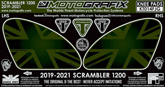 モトグラフィックス｜ボディパッド KNEE TRIUMPH Scrambler1200 19-21｜MT-KT014FJG