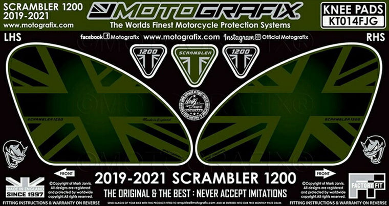 モトグラフィックス｜ボディパッド KNEE TRIUMPH Scrambler1200 19-21｜MT-KT014FJG