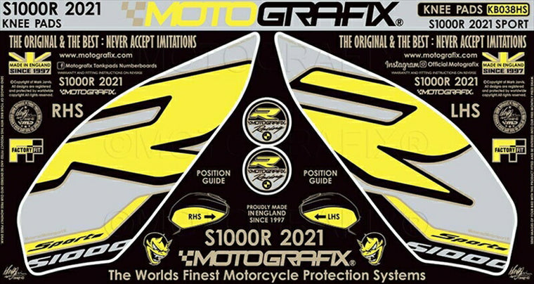 モトグラフィックス｜ボディパッド KNEE BMW S1000R Sport 21-(Hockenheim Silver Style)｜MT-KB038HS