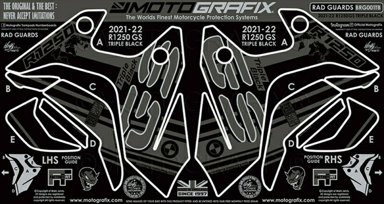 モトグラフィックス｜Number Board Protector BMW R1250GS 21-22 Triple Black Edition｜MT-BRG001TB