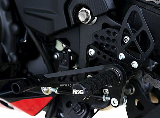アールアンドジー R＆G 可変レーシングステップキット ブラック Ninja250 18- Ninja400 18- カタログ品番：P103-6939 メーカー品番：RG-RSET39BK