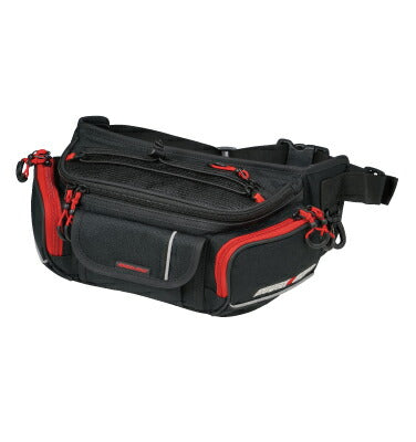 ROUGH&ROAD ラフ＆ロード ラフウエストバッグワイド ブラック レッド カタログ品番：P073-5352 メーカー品番：RR9612