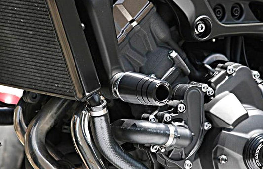 STRIKER ストライカー ガードスライダーアッパー 黒ジュラコン MT-09 TRACER XSR900 カタログ品番：P078-6976 メーカー品番：SS-GS124A-F1