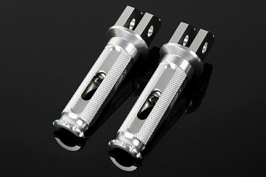 SPEEDRA アルミ削タンデムステップ レーシング パッセンジャー用／取付部カラー:シルバー／ステップバーカラー:シルバー AFPR104SR