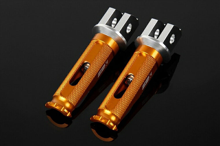 SPEEDRA アルミ削タンデムステップ レーシング パッセンジャー用／取付部カラー:シルバー／ステップバーカラー:ゴールド AFPR104GD