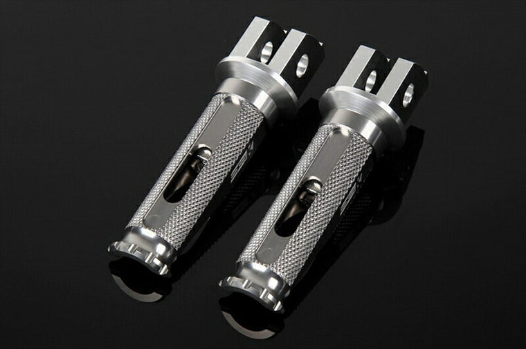 SPEEDRA アルミ削タンデムステップ レーシング パッセンジャー用／取付部カラー:シルバー／ステップバーカラー:チタン AFPR104TM
