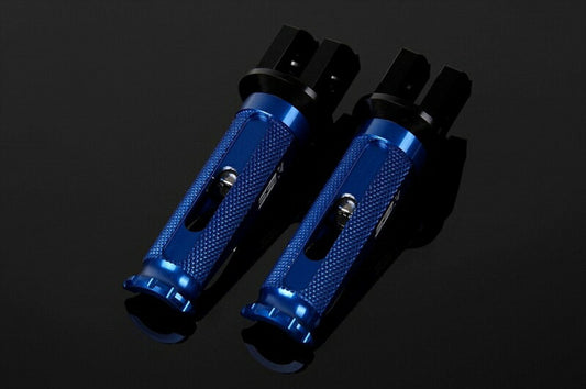 SPEEDRA アルミ削タンデムステップ レーシング パッセンジャー用／取付部カラー:ブラック／ステップバーカラー:ブルー AFPR204BE