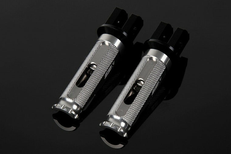 SPEEDRA アルミ削タンデムステップ レーシング パッセンジャー用 取付部カラー:ブラック ステップバーカラー:チタン AFPR212TM