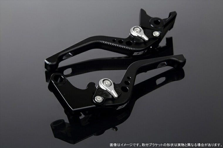 SPEEDRA アジャストレバー 3Dショート Mブラック／Mシルバー NINJA1000 17-18 Z1000 17-18 Z900RS LVFM028BK-SR