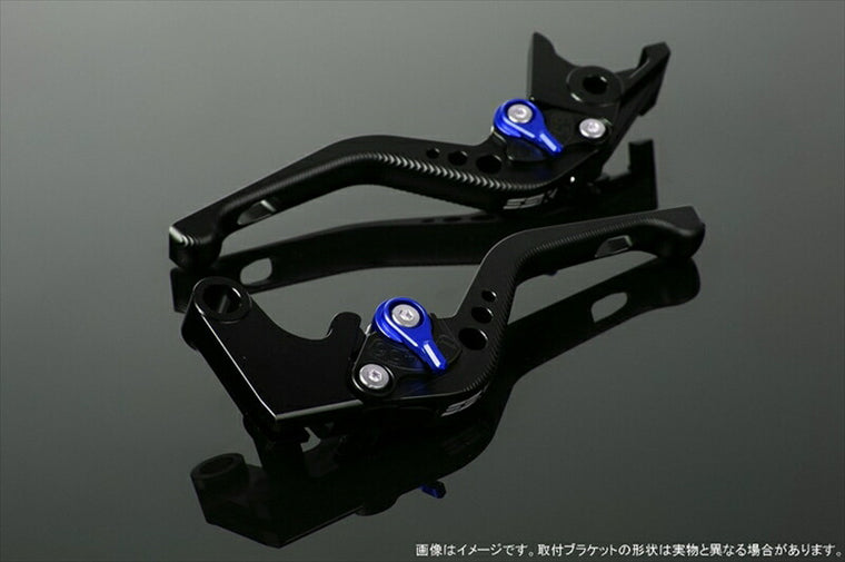 SPEEDRA アジャストレバー 3Dショート Mブラック／Mブルー NINJA1000 17-18 Z1000 17-18 Z900RS LVFM028BK-BE