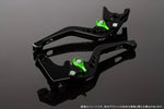 SPEEDRA アジャストレバー 3Dショート Mブラック／Mグリーン NINJA1000 17-18 Z1000 17-18 Z900RS LVFM028BK-GN
