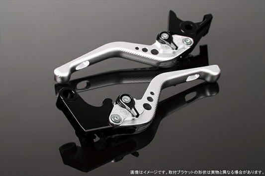 SPEEDRA アジャストレバー 3Dショート Mシルバー／Mブラック NINJA1000 17-18 Z1000 17-18 Z900RS LVFM028SR-BK
