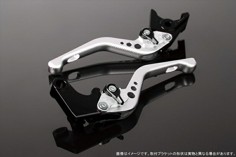 SPEEDRA アジャストレバー 3Dショート Mシルバー／Mブラック NINJA1000 17-18 Z1000 17-18 Z900RS LVFM028SR-BK