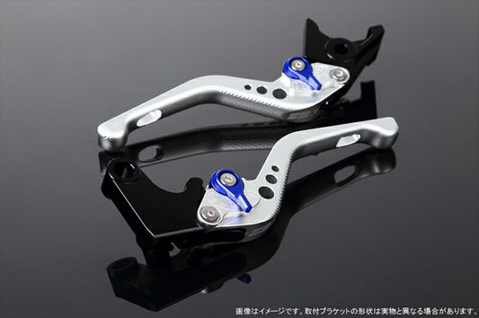 SPEEDRA アジャストレバー 3Dショート Mシルバー／Mブルー NINJA1000 17-18 Z1000 17-18 Z900RS LVFM028SR-BE