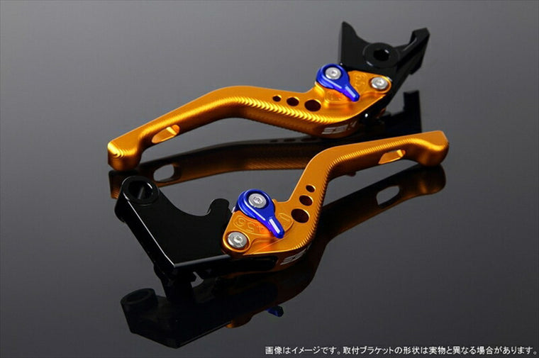SPEEDRA アジャストレバー 3Dショート Mゴールド／Mブルー NINJA1000 17-18 Z1000 17-18 Z900RS LVFM028GD-BE