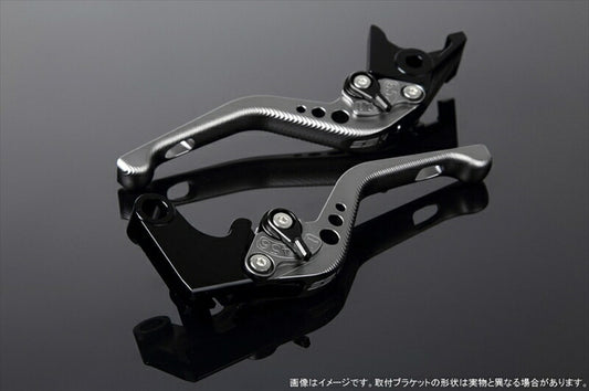 SPEEDRA アジャストレバー 3Dショート Mチタン／Mブラック NINJA1000 17-18 Z1000 17-18 Z900RS LVFM028TM-BK