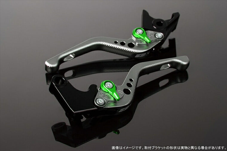 SPEEDRA アジャストレバー 3Dショート Mチタン／Mグリーン NINJA1000 17-18 Z1000 17-18 Z900RS LVFM028TM-GN