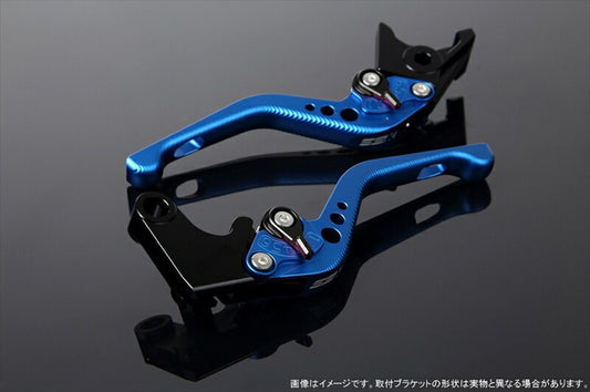 SPEEDRA アジャストレバー 3Dショート Mブルー／Mブラック NINJA1000 17-18 Z1000 17-18 Z900RS LVFM028BE-BK