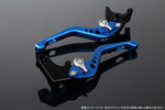SPEEDRA アジャストレバー 3Dショート Mブルー／Mシルバー NINJA1000 17-18 Z1000 17-18 Z900RS LVFM028BE-SR