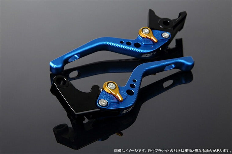 SPEEDRA アジャストレバー 3Dショート Mブルー／Mゴールド NINJA1000 17-18 Z1000 17-18 Z900RS LVFM028BE-GD