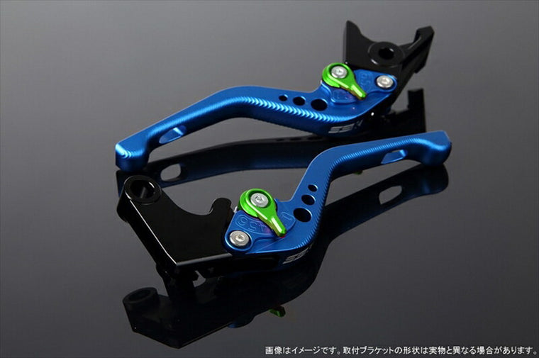 SPEEDRA アジャストレバー 3Dショート Mブルー／Mグリーン NINJA1000 17-18 Z1000 17-18 Z900RS LVFM028BE-GN