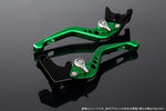 SPEEDRA アジャストレバー 3Dショート Mグリーン／Mシルバー NINJA1000 17-18 Z1000 17-18 Z900RS LVFM028GN-SR
