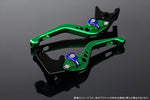 SPEEDRA アジャストレバー 3Dショート Mグリーン／Mブルー NINJA1000 17-18 Z1000 17-18 Z900RS LVFM028GN-BE