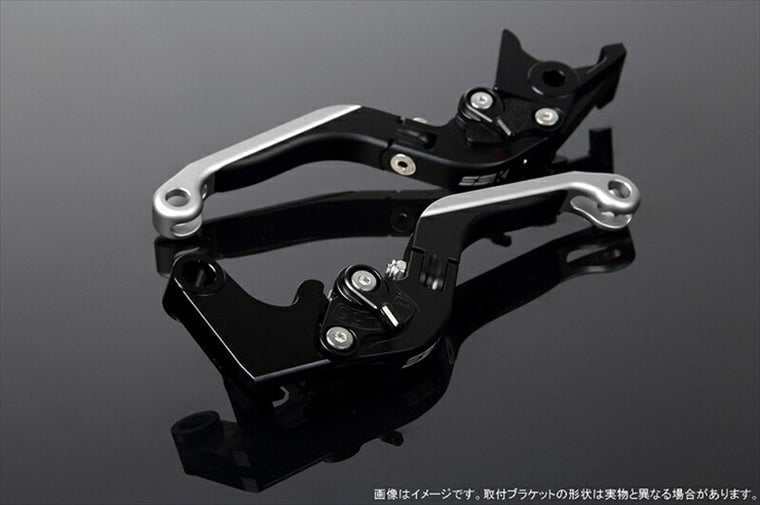 エスエスケイ スピードラ｜アジャストレバー 可倒延長式 Mブラック/Mブラック/Mシルバー CB1300SF SC40 00-02(SC40-1070001～)｜LVGM004BK-BKSR