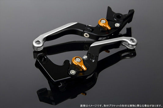 エスエスケイ スピードラ｜アジャストレバー 可倒延長式 Mブラック/Mゴールド/Mシルバー CB1300SF SC40 00-02(SC40-1070001～)｜LVGM004BK-GDSR
