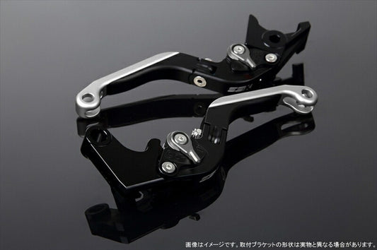 エスエスケイ スピードラ｜アジャストレバー 可倒延長式 Mブラック/Mチタン/Mシルバー CB1300SF SC40 00-02(SC40-1070001～)｜LVGM004BK-TMSR