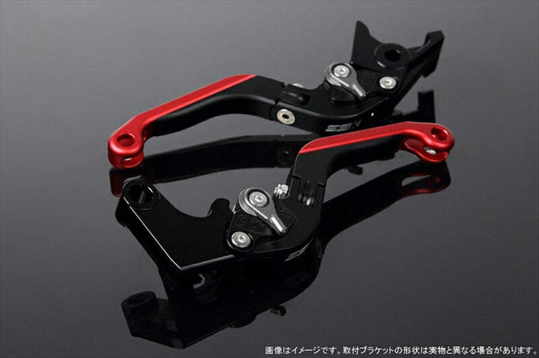 エスエスケイ スピードラ｜アジャストレバー 可倒延長式 Mブラック/Mチタン/Mレッド CB1300SF SC40 00-02(SC40-1070001～)｜LVGM004BK-TMRD