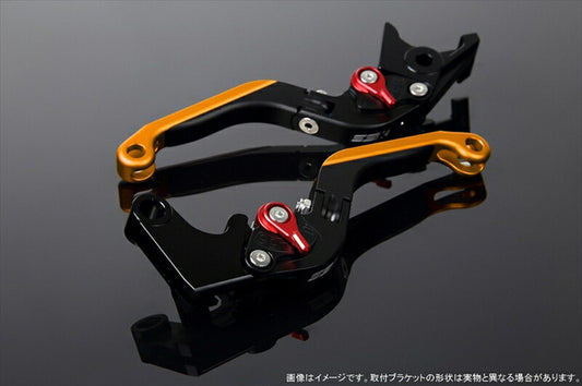 エスエスケイ スピードラ｜アジャストレバー 可倒延長式 Mブラック/Mレッド/Mゴールド CB1300SF SC40 00-02(SC40-1070001～)｜LVGM004BK-RDGD