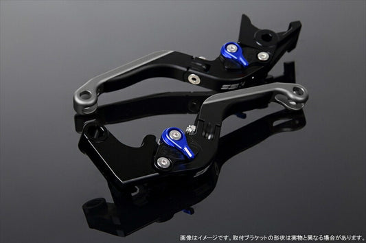 エスエスケイ スピードラ｜アジャストレバー 可倒延長式 Mブラック/Mブルー/Mチタン CB1300SF SC40 00-02(SC40-1070001～)｜LVGM004BK-BETM