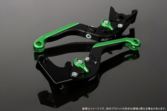 エスエスケイ スピードラ｜アジャストレバー 可倒延長式 Mブラック/Mグリーン/Mグリーン CB1300SF SC40 00-02(SC40-1070001～)｜LVGM004BK-GNGN