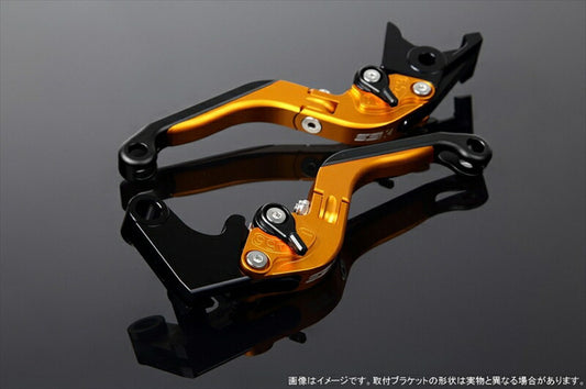 エスエスケイ スピードラ｜アジャストレバー 可倒延長式 Mゴールド/Mブラック/Mブラック CB1300SF SC40 00-02(SC40-1070001～)｜LVGM004GD-BKBK
