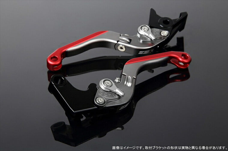 エスエスケイ スピードラ｜アジャストレバー 可倒延長式 Mチタン/Mシルバー/Mレッド CB1300SF SC40 00-02(SC40-1070001～)｜LVGM004TM-SRRD