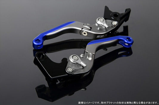 エスエスケイ スピードラ｜アジャストレバー 可倒延長式 Mチタン/Mシルバー/Mブルー CB1300SF SC40 00-02(SC40-1070001～)｜LVGM004TM-SRBE