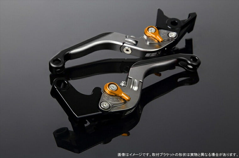 エスエスケイ スピードラ｜アジャストレバー 可倒延長式 Mチタン/Mゴールド/Mブラック CB1300SF SC40 00-02(SC40-1070001～)｜LVGM004TM-GDBK