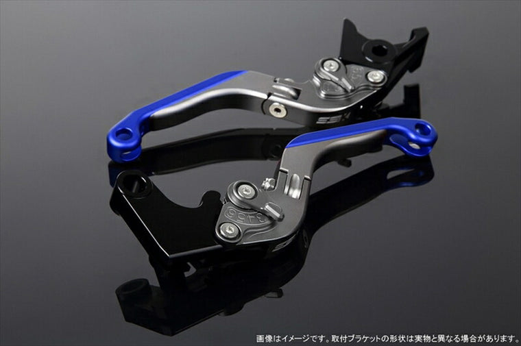 エスエスケイ スピードラ｜アジャストレバー 可倒延長式 Mチタン/Mチタン/Mブルー CB1300SF SC40 00-02(SC40-1070001～)｜LVGM004TM-TMBE