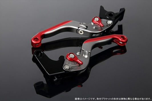 エスエスケイ スピードラ｜アジャストレバー 可倒延長式 Mチタン/Mレッド/Mレッド CB1300SF SC40 00-02(SC40-1070001～)｜LVGM004TM-RDRD