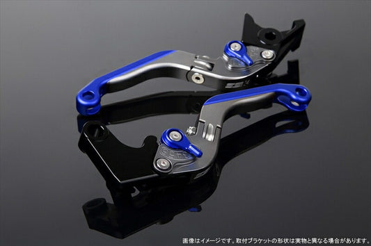 エスエスケイ スピードラ｜アジャストレバー 可倒延長式 Mチタン/Mブルー/Mブルー CB1300SF SC40 00-02(SC40-1070001～)｜LVGM004TM-BEBE