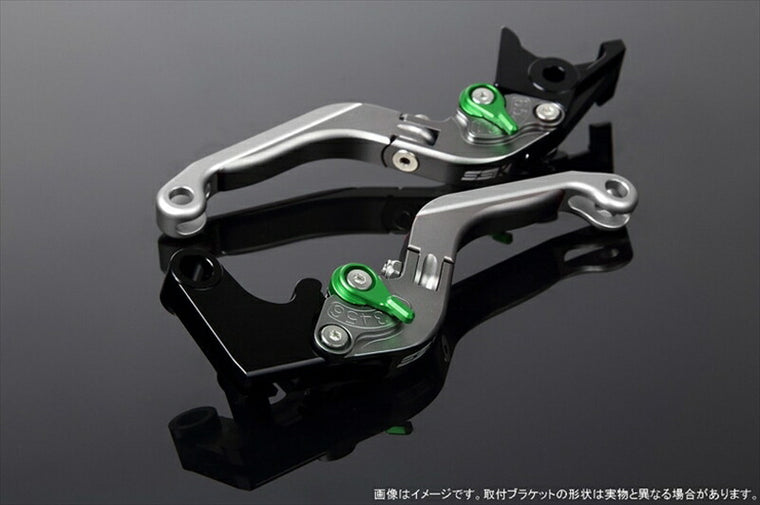 エスエスケイ スピードラ｜アジャストレバー 可倒延長式 Mチタン/Mグリーン/Mシルバー CB1300SF SC40 00-02(SC40-1070001～)｜LVGM004TM-GNSR