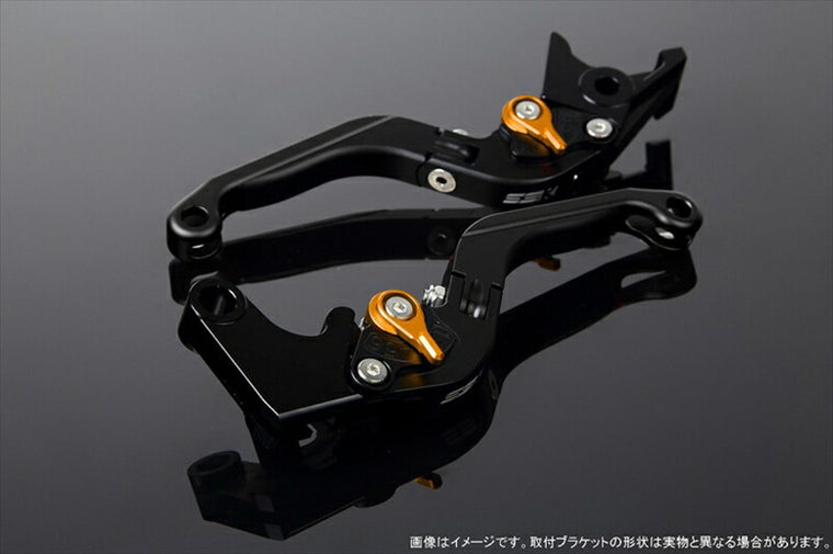 SPEEDRA アジャストレバー 可倒延長式 Mブラック／Mゴールド／MブラックNINJA1000 17-18 Z1000 17-18 Z900RS LVGM028BK-GDBK