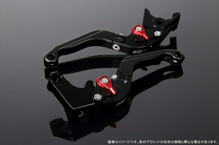 SPEEDRA アジャストレバー 可倒延長式 Mブラック／Mレッド／MブラックNINJA1000 17-18 Z1000 17-18 Z900RS LVGM028BK-RDBK