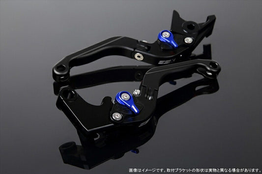 SPEEDRA アジャストレバー 可倒延長式 Mブラック／Mブルー／MブラックNINJA1000 17-18 Z1000 17-18 Z900RS LVGM028BK-BEBK