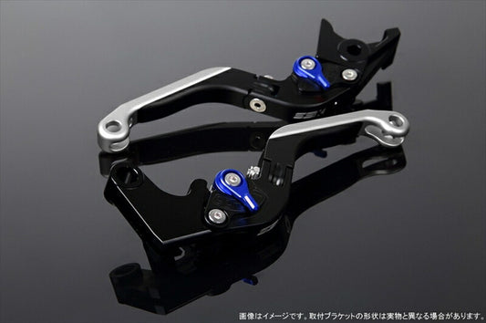 SPEEDRA アジャストレバー 可倒延長式 Mブラック／Mブルー／MシルバーNINJA1000 17-18 Z1000 17-18 Z900RS LVGM028BK-BESR