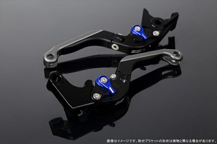SPEEDRA アジャストレバー 可倒延長式 Mブラック／Mブルー／MチタンNINJA1000 17-18 Z1000 17-18 Z900RS LVGM028BK-BETM