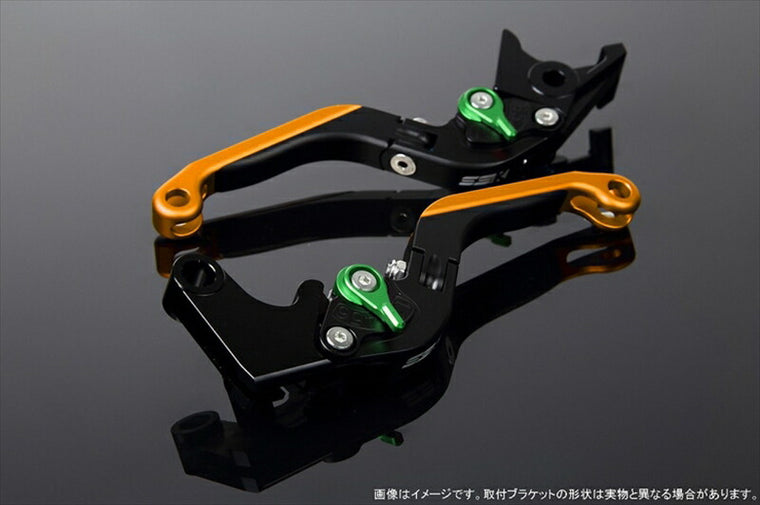 SPEEDRA アジャストレバー 可倒延長式 Mブラック／Mグリーン／MゴールドNINJA1000 17-18 Z1000 17-18 Z900RS LVGM028BK-GNGD