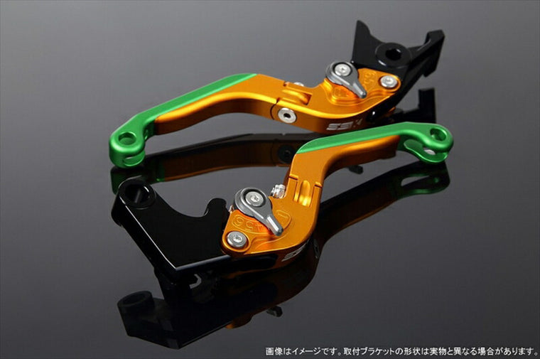 SPEEDRA アジャストレバー 可倒延長式 Mゴールド／Mチタン／MグリーンNINJA1000 17-18 Z1000 17-18 Z900RS LVGM028GD-TMGN
